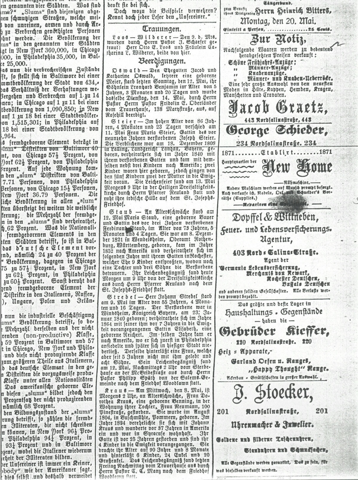 Syracuse Union, 15 May 1895, 
page 3, col. 7