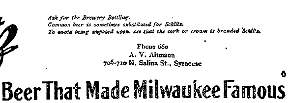 Altmann Bottling Co. ad, 1908