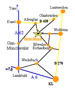 Glanbrücken area map
