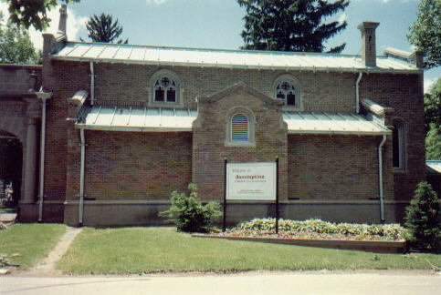 Assumption Cemetery Chapel, side view