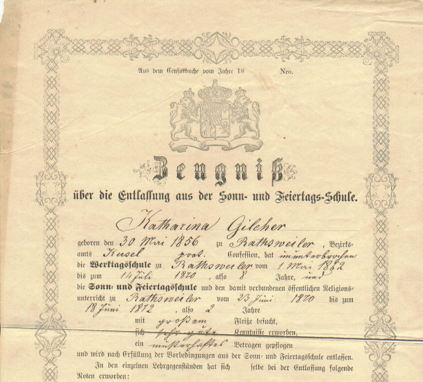 German diploma for Katharina Gilcher