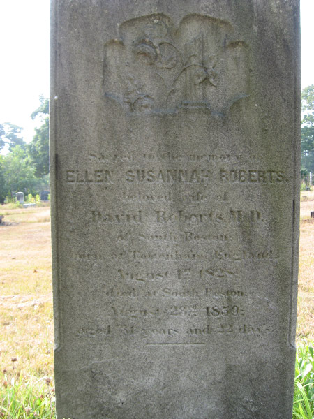 Ellen Roberts tombstone