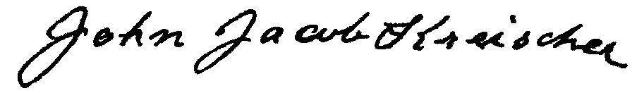 Johann Jacob Kreischer’s
American signature