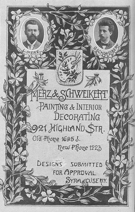 Advertisement: Merz & Schweikert, 
Painting & Interior Decorating