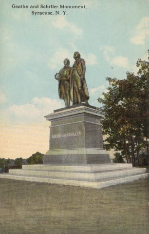 Goethe & Schiller monument, Schiller Park, c. 1915, Syracuse, New York