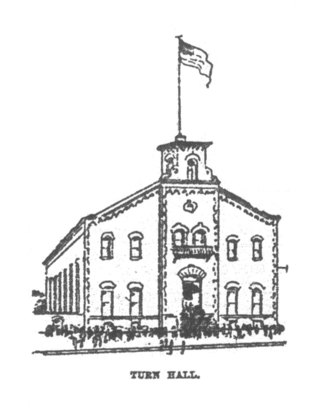 Turn Hall, 1894 anniversary article illustration